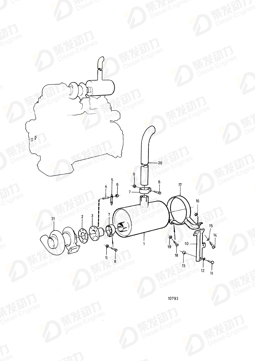 VOLVO Support 848136 Drawing